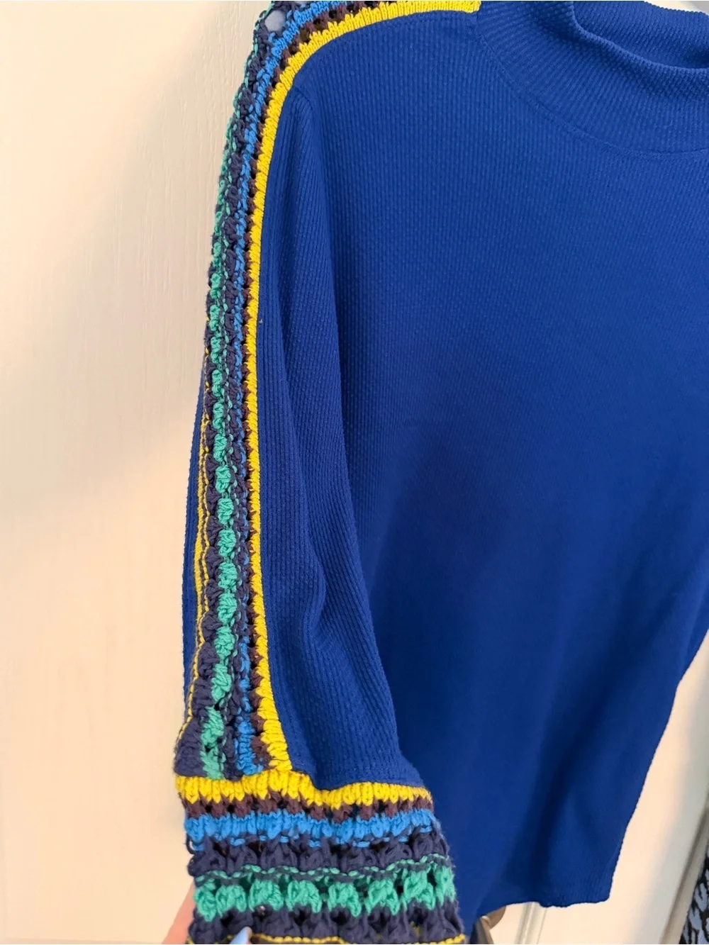 FREE PEOPLE L Switch It Up Extra-Long Sleeved Thermal Top